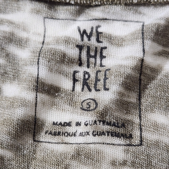 We The Free Tee Cut Out Jordan Sage Distressed V-Neck Burnout Oversized Size S - Picture 13 of 15